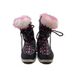 Dream Pairs Black & Pink Heart Winter Boots - Size 12