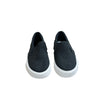 Children's Black Canvas Slip-On Sneakers - Size 8