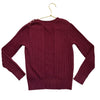 Brooks Brothers Maroon Cotton Cable-Knit Sweater - Size 10Y