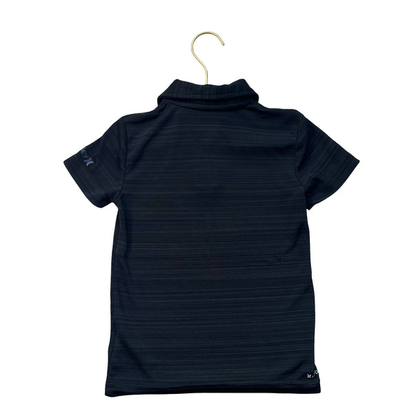 Hurley Black Striped Polo Shirt - Size 4