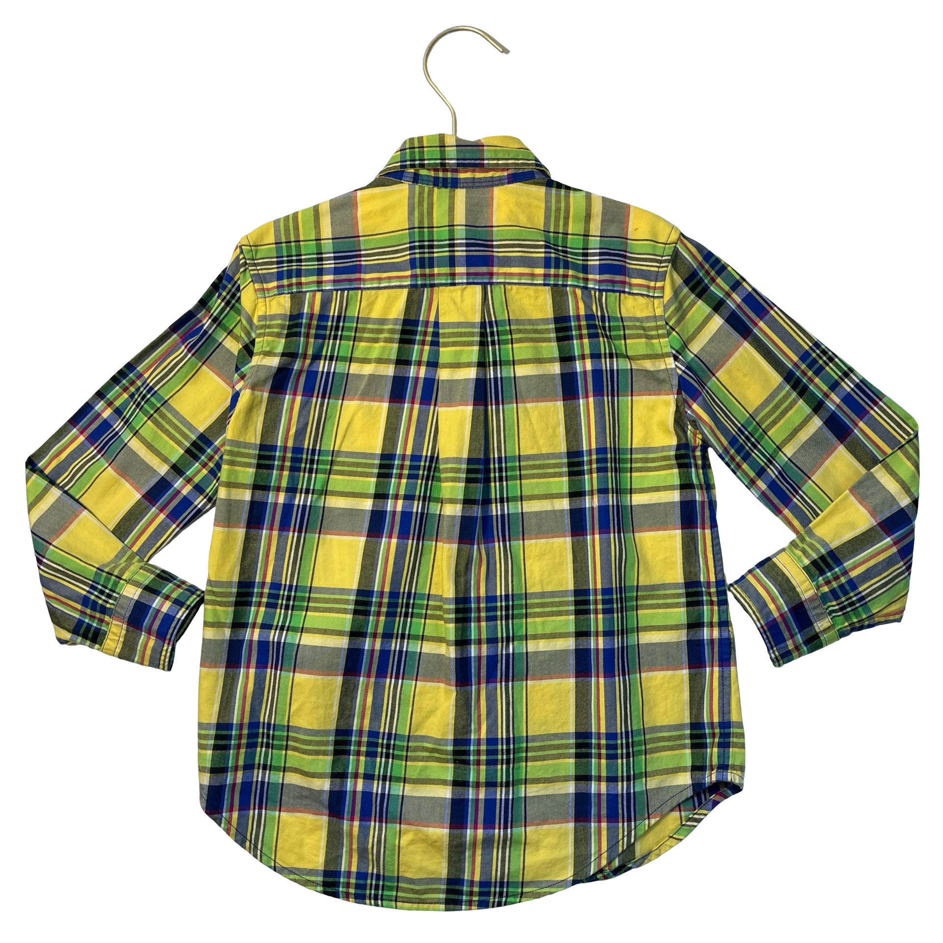 Polo Ralph Lauren Yellow Plaid Button Down Shirt - Size 5