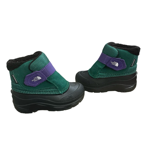 North Face Green, Black, Purple Waterproof Winter Boots - Size 9