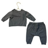 Nordstrom Gray Cotton Knit Star Sweater & Joggers Set - Size 6 Mo