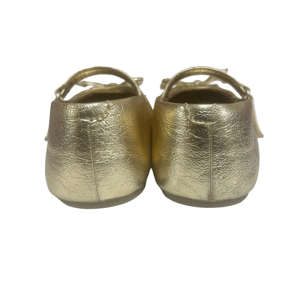 Zara Gold Metallic Ballet Flats - Size 29 (12)