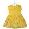 Matona Yellow Check 100% Linen Dress - Size 5-6