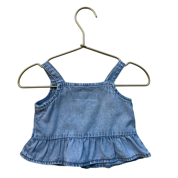 Zara Light Wash Denim Top - Size 1.5Y
