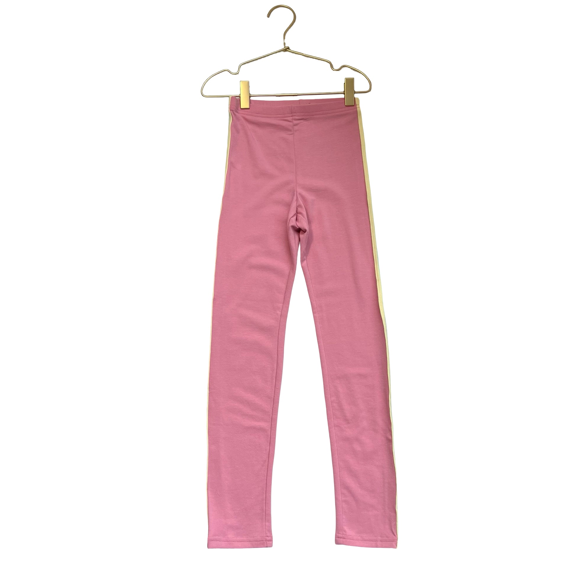 Old Navy Pink Leggings, Pastel Side Stripes - Size M 8