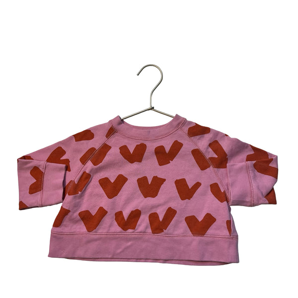 Stella McCartney Pink & Red Abstract Heart Sweatshirt - Size 2