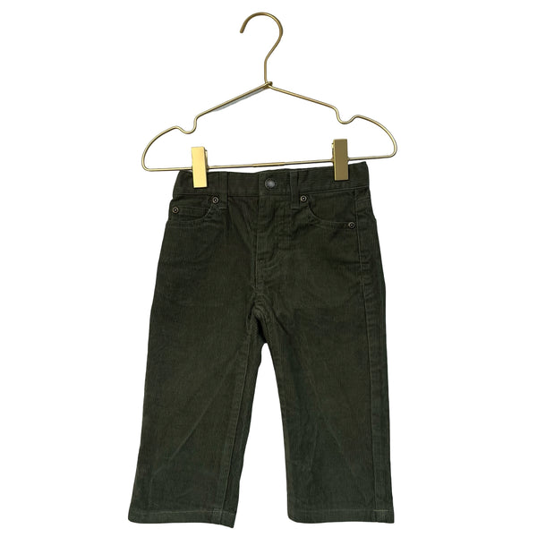 Janie and Jack Olive Green Corduroy Pants - Size 18-24 Mo