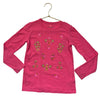 Crewcuts Pink Flower Graphic Gold Glitter Shirt - Size S 6-7
