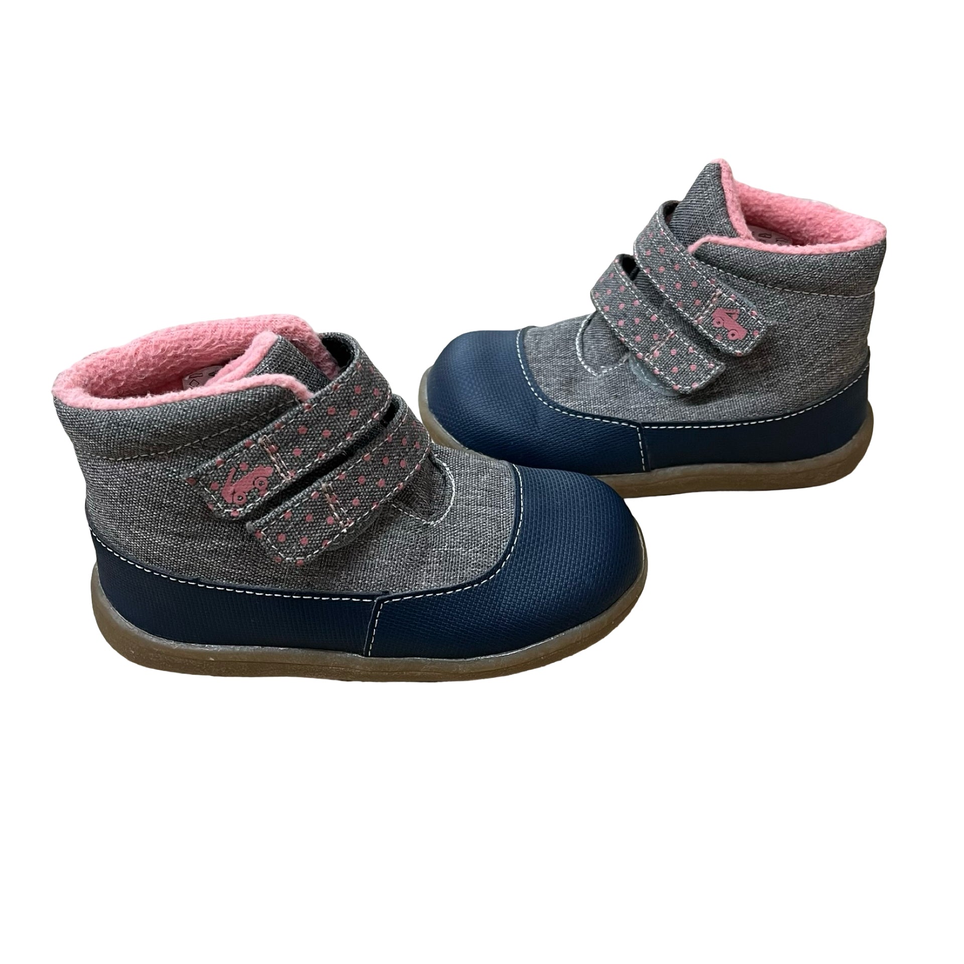See Kai Run Gray, Navy, Pink Boots - Size 9