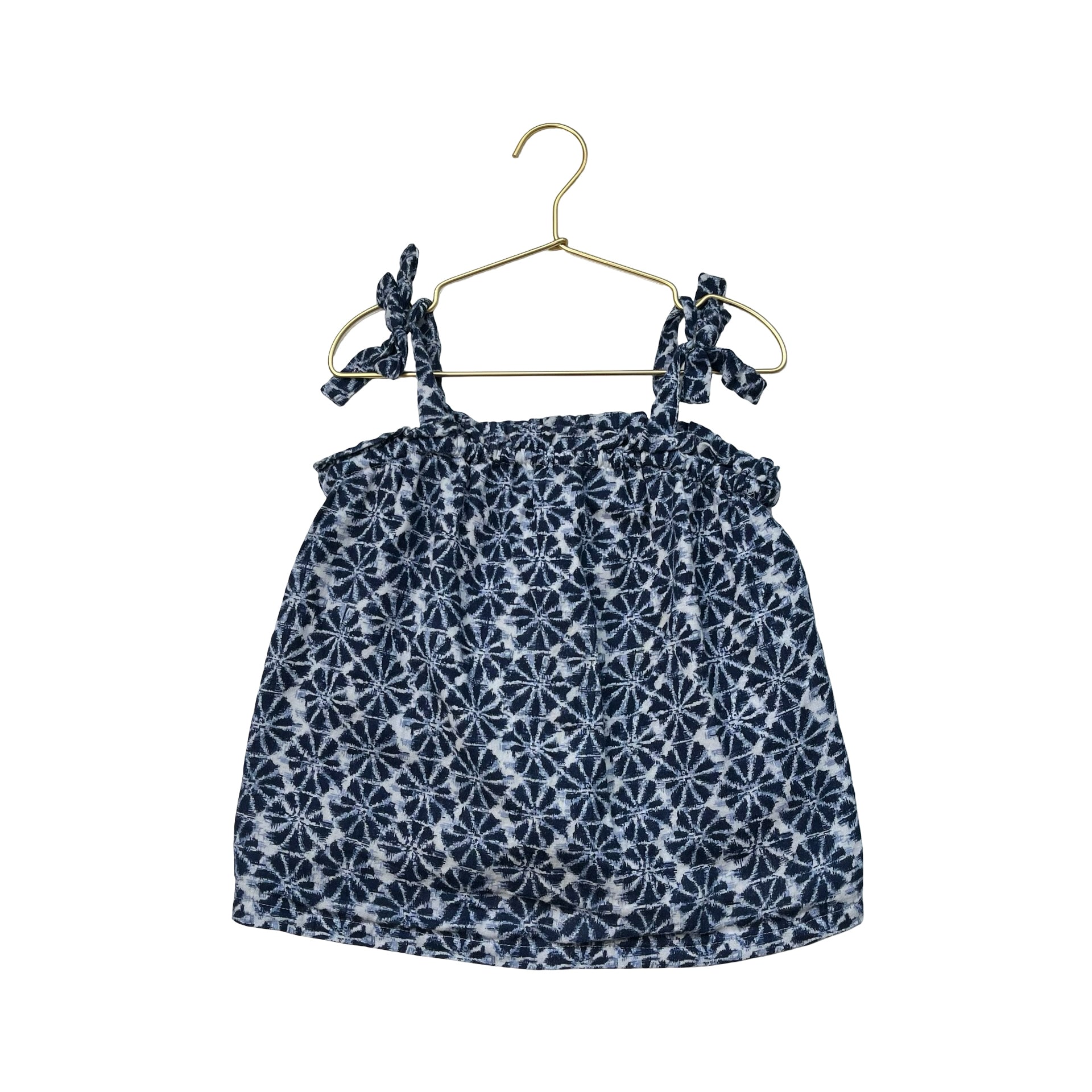 Gap Kids Navy & White Batik Print Top - Size S 6-7