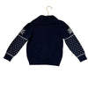 Zoerea Navy & White Reindeer V-Neck Cotton Cardigan Sweater - Size 110 (5)