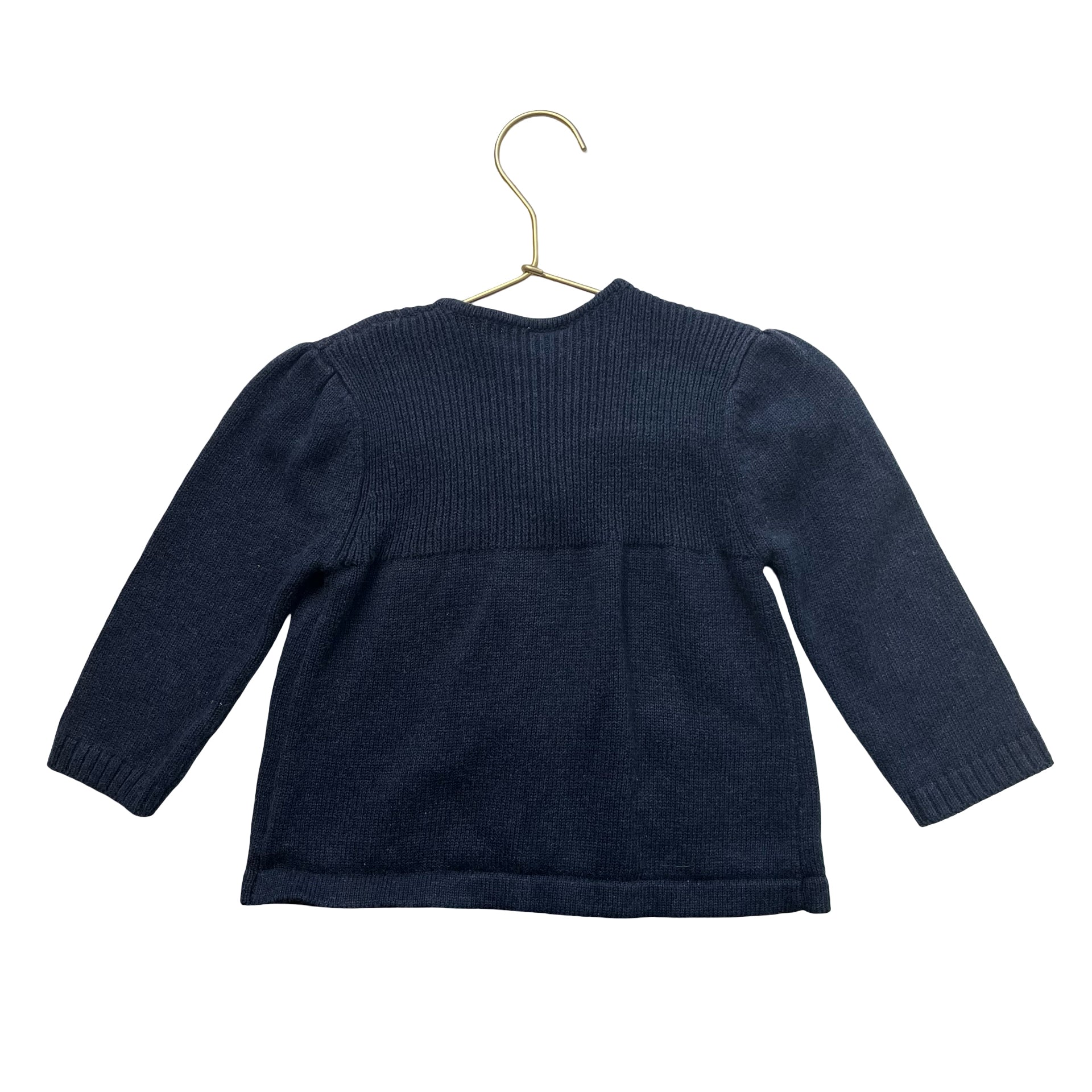 Egg Navy Cotton Cardigan Sweater - Size 2