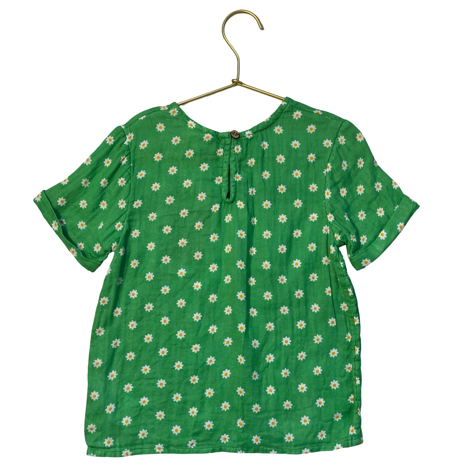 Kite Green Daisy Print Top - Size 6Y