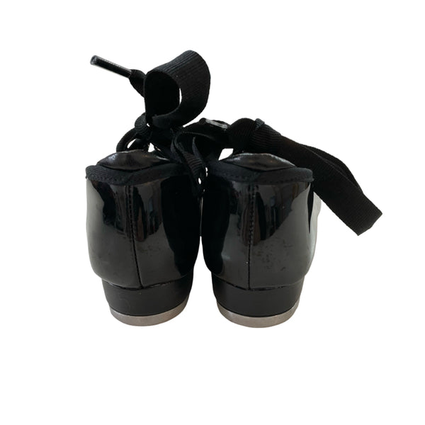 Capezio Black Patent Tap Shoes - Size 9.5