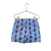 Rugged Butts Light Blue Lobster Print Swim Shorts - Size 4T