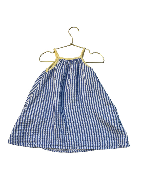 Primary Blue & White Striped Dress - Size 2