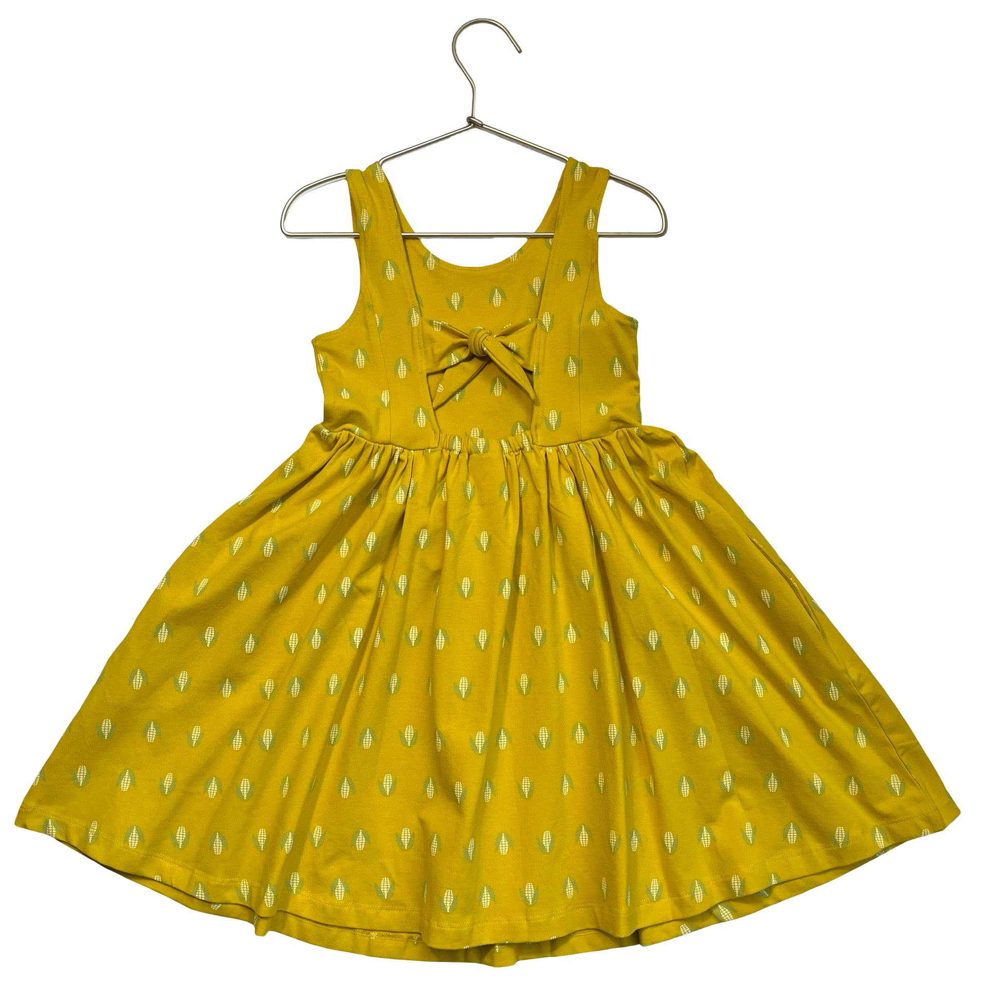 Hanna Andersson Yellow Corn Print Dress- Size 5