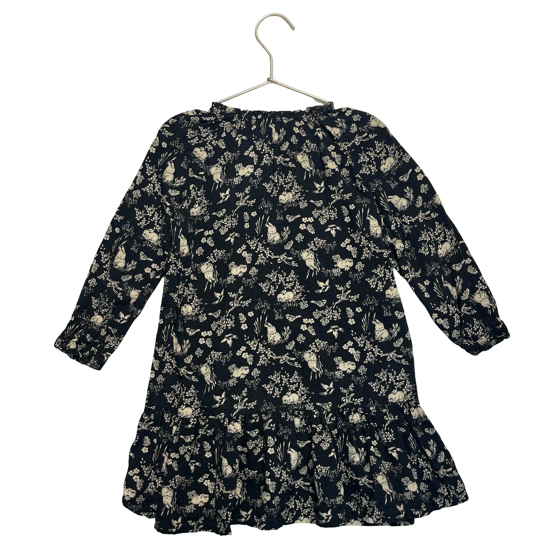 H&M Black & Ivory Woodland Print Dress - Size 5T