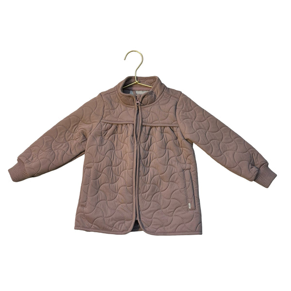 Wheat Dusty Plum Quilted Jacket - Size 2Y