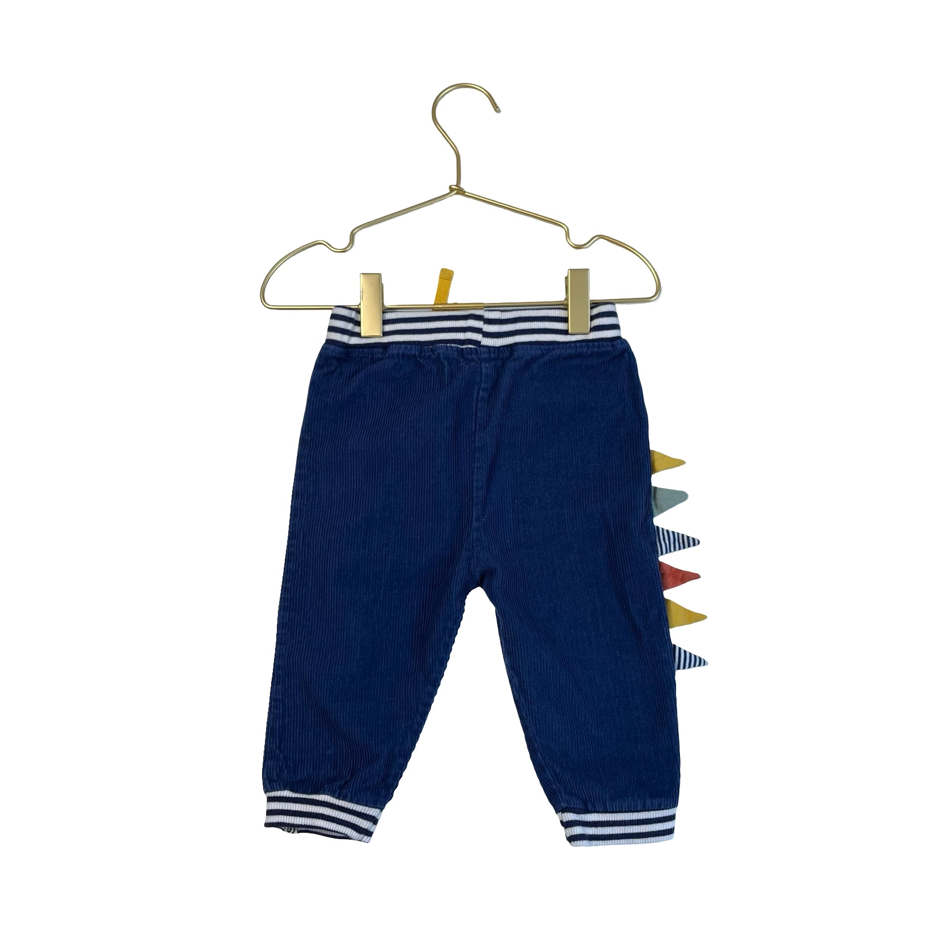 Lilly + Sid Navy Corduroy Dragon Spike Joggers - Size 18-24 Mo