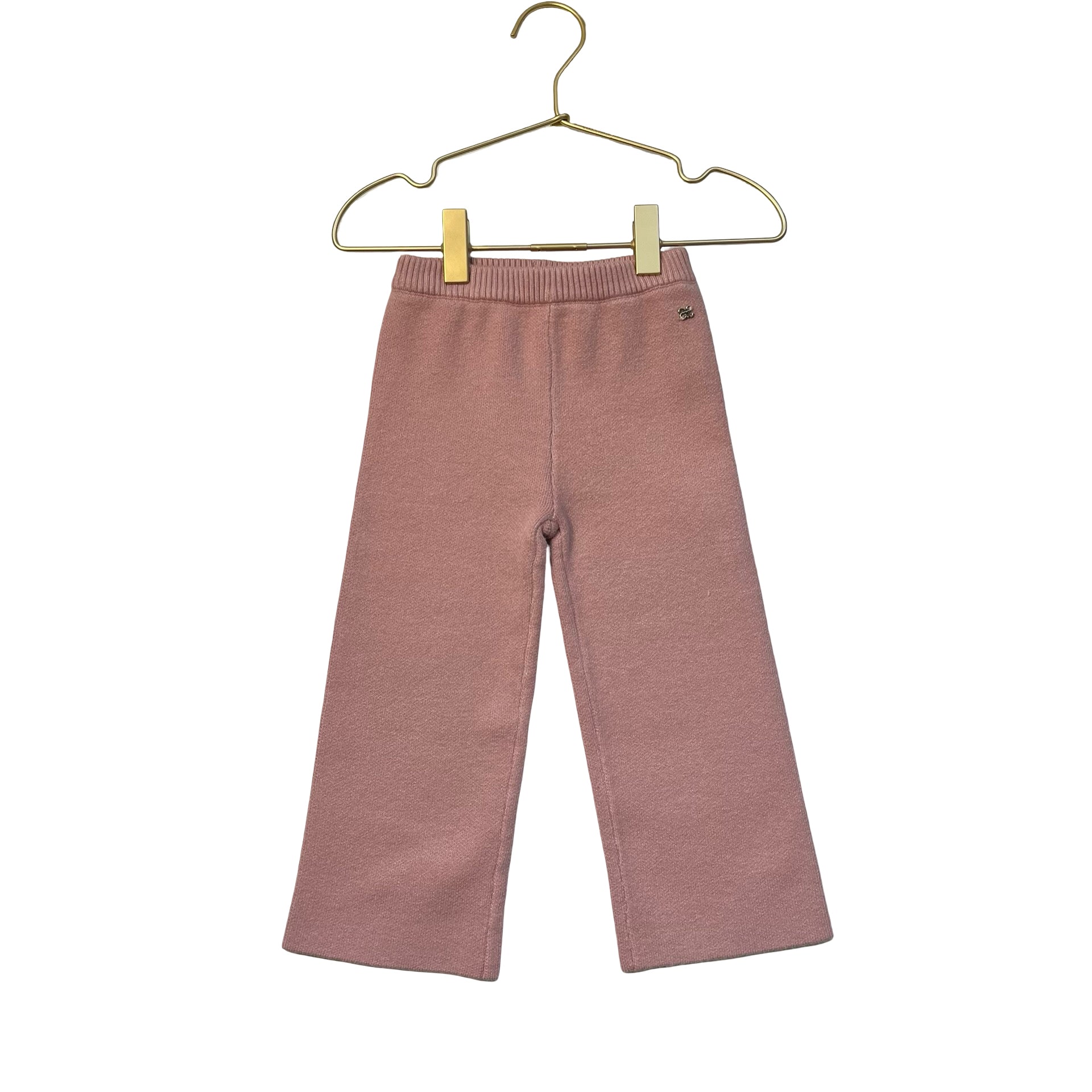 Abel & Lula Pink Knit Wide-Leg Pants - Size 18 Mo