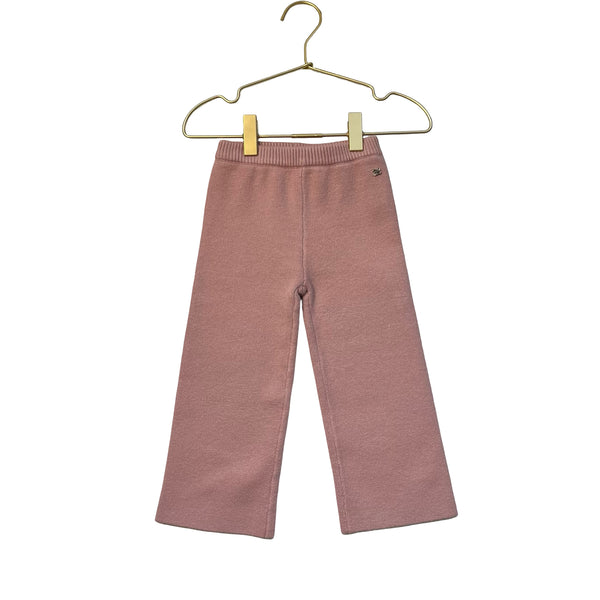 Abel & Lula Pink Knit Wide-Leg Pants - Size 18 Mo