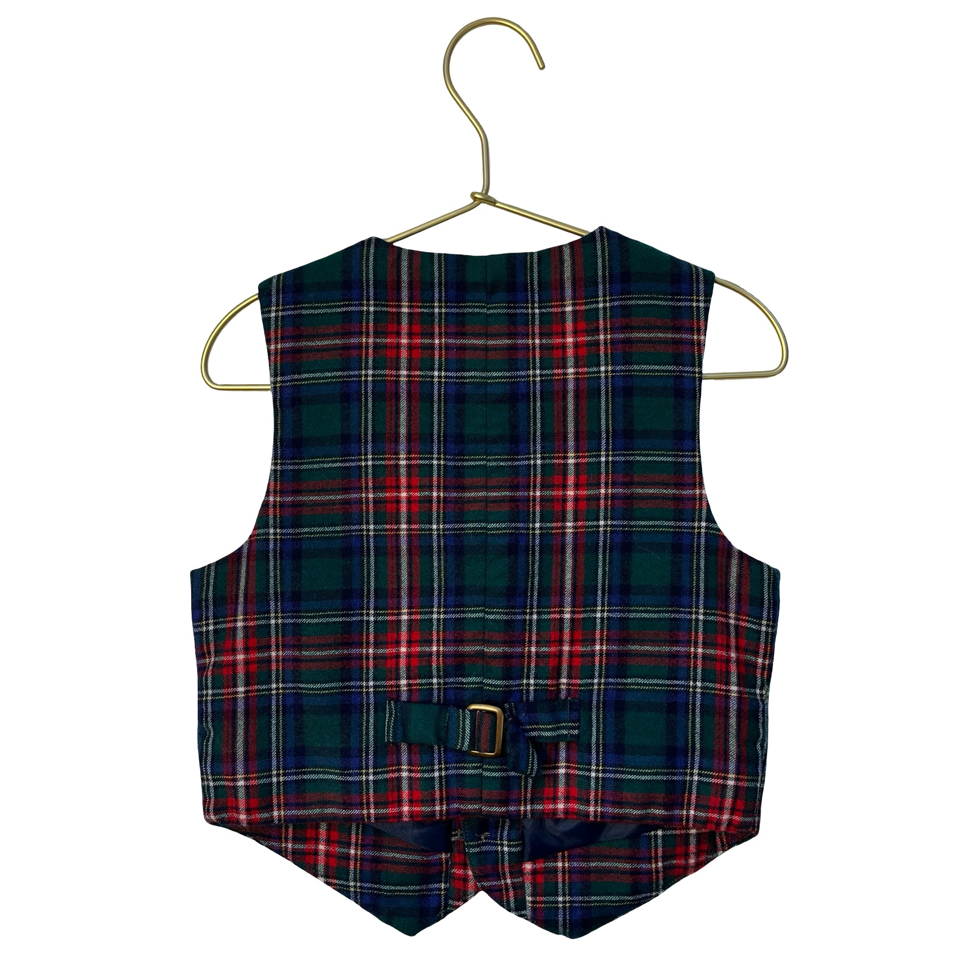 Janie and Jack Tartan Plaid Wool Vest - Size 4