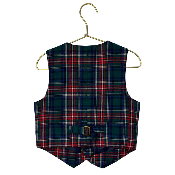 Janie and Jack Tartan Plaid Wool Vest - Size 4
