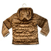 North Face Brown Metallic Puffer & Ivory Sherpa Reversible Hooded Jacket - 4T