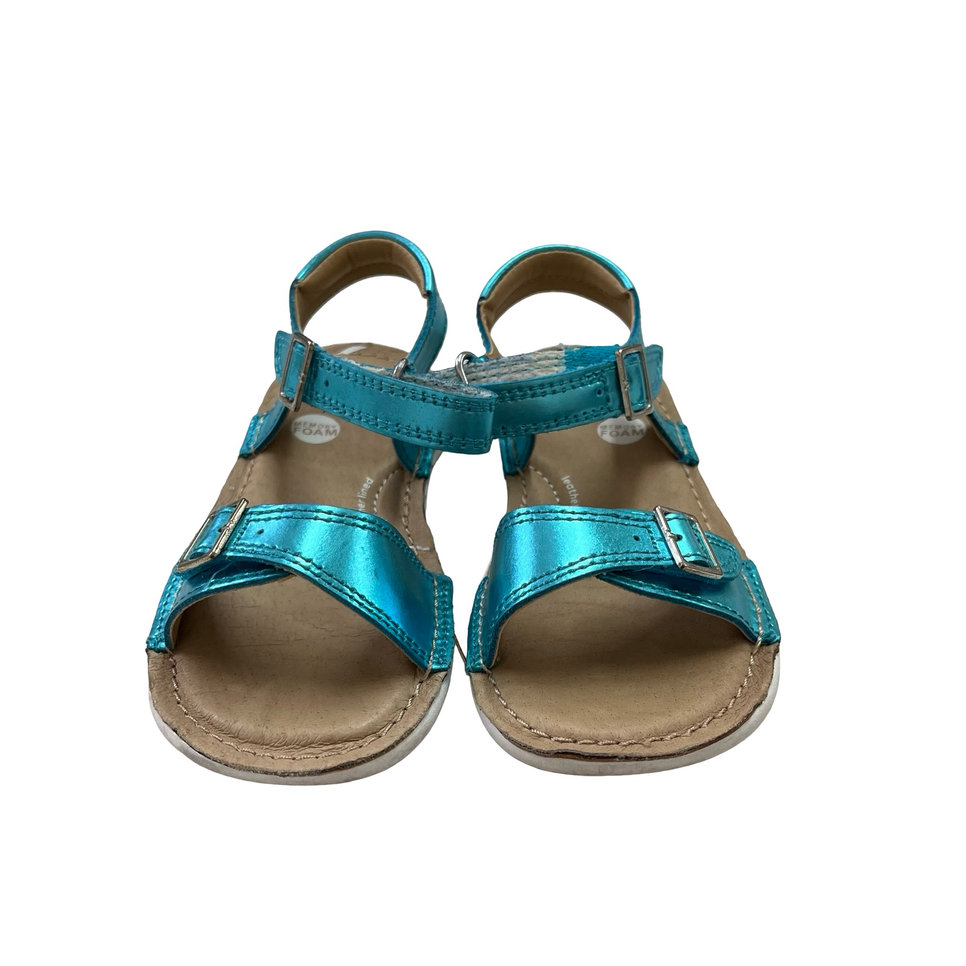 Stride Rite Metallic Aqua Blue Sandals - Size 9