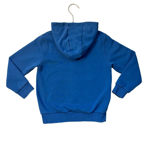 Lacoste Blue Zip-Up Hooded Sweatshirt - Size 8