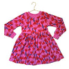 Hanna Andersson Pink & Red Flower Print Sweatshirt Dress - Size 6-7