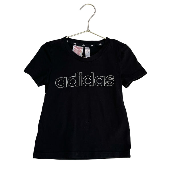 Adidas Black Brand Tee - Size 5-6