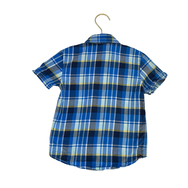 Carter's Blue, Navy, Yellow Plaid Button Down - Size 3T
