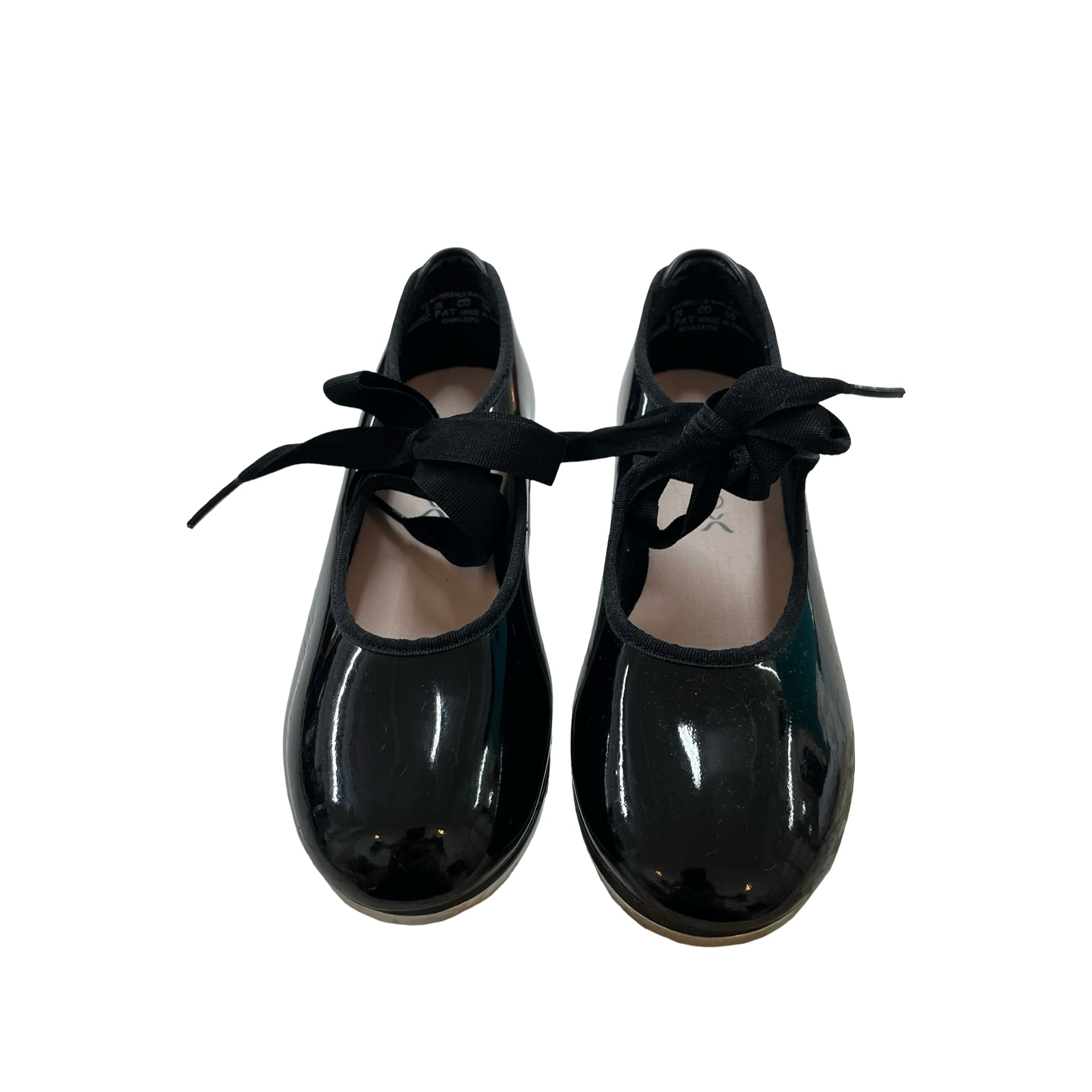 Capezio Black Patent Tap Shoes New in Box - Size 1M Big Kid