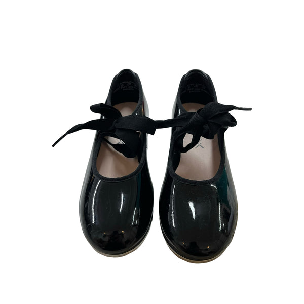 Capezio Black Patent Tap Shoes New in Box - Size 1M Big Kid
