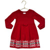 Hanna Andersson Red Snowflake Pattern Cotton Sweater Dress - Size 18-24 Mo