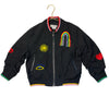 Stella McCartney Kids Black Nylon Embroidered Rainbow Jacket - Size 5