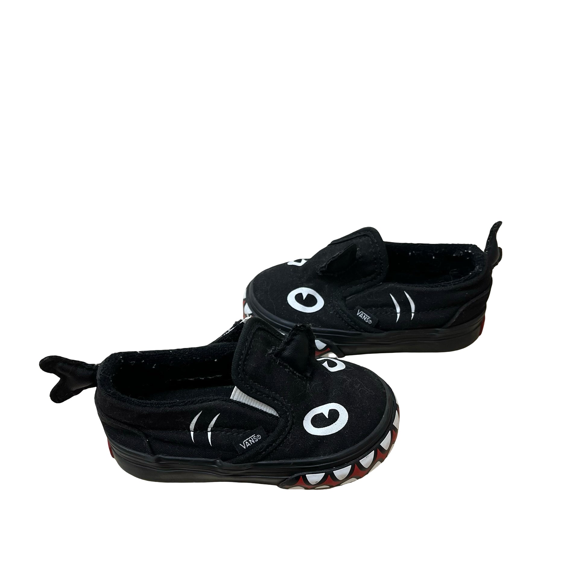 Vans x Shark Week Black Slip-On Sneakers - Size 5.5