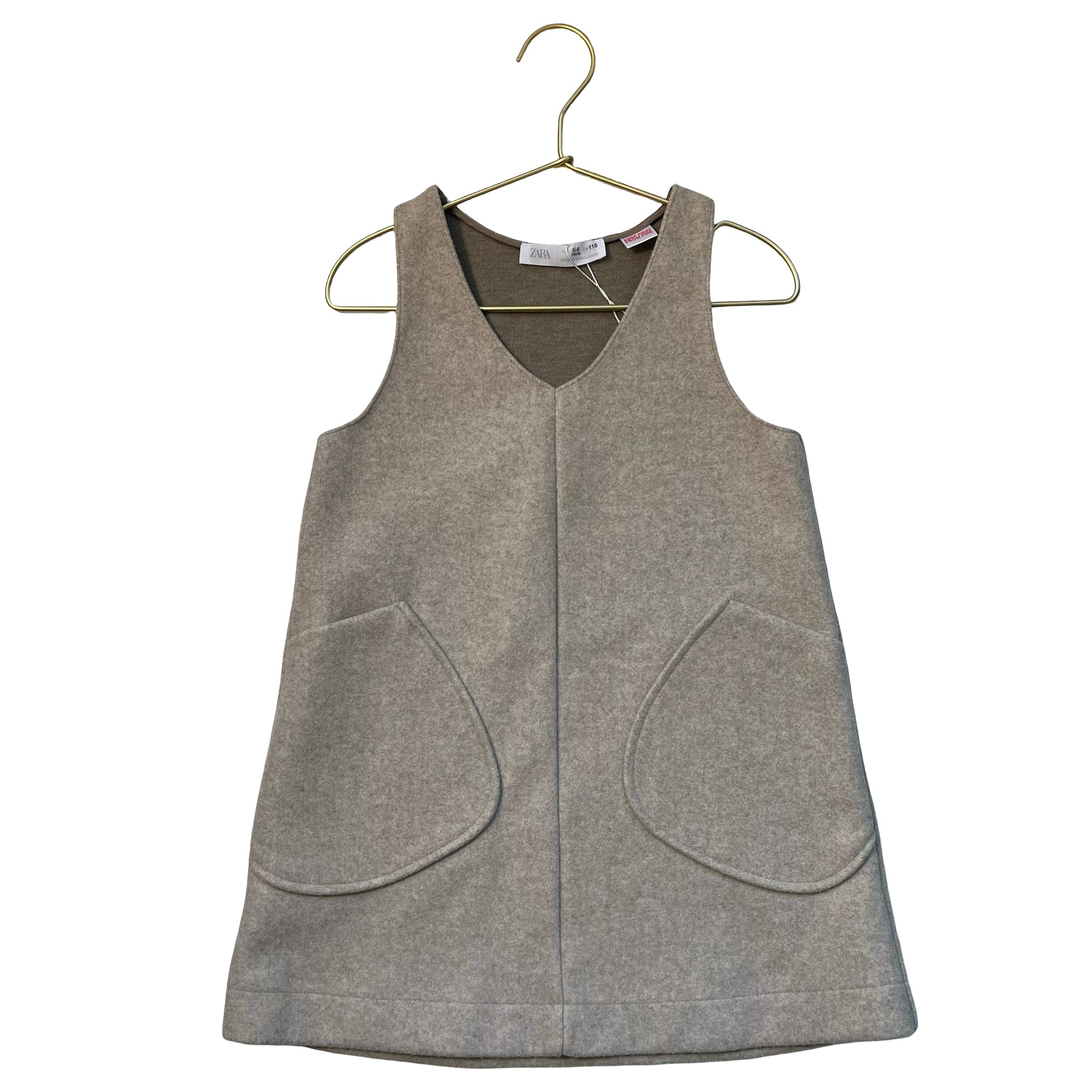Zara Oatmeal Felt Dress - Size 5-6
