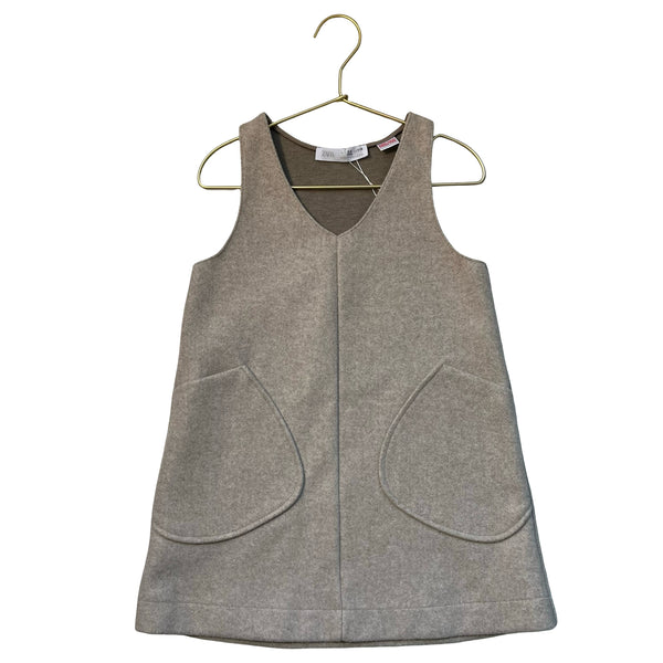Zara Oatmeal Felt Dress - Size 5-6