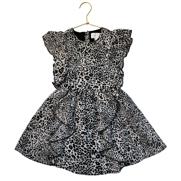 BCBG Girls Black, Pink, White Leopard Print Dress - Size 4T