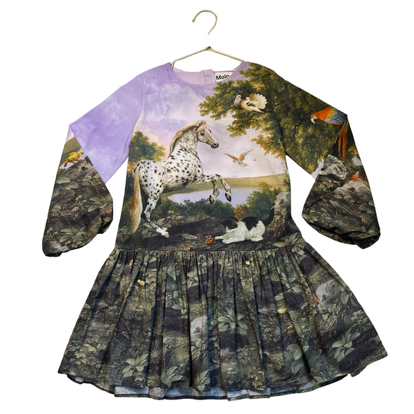 Molo Horse Meadow Dress - Size 7-8