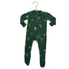 Kyte Green Mistletoe Print Footed PJs - Size 0-3 Mo