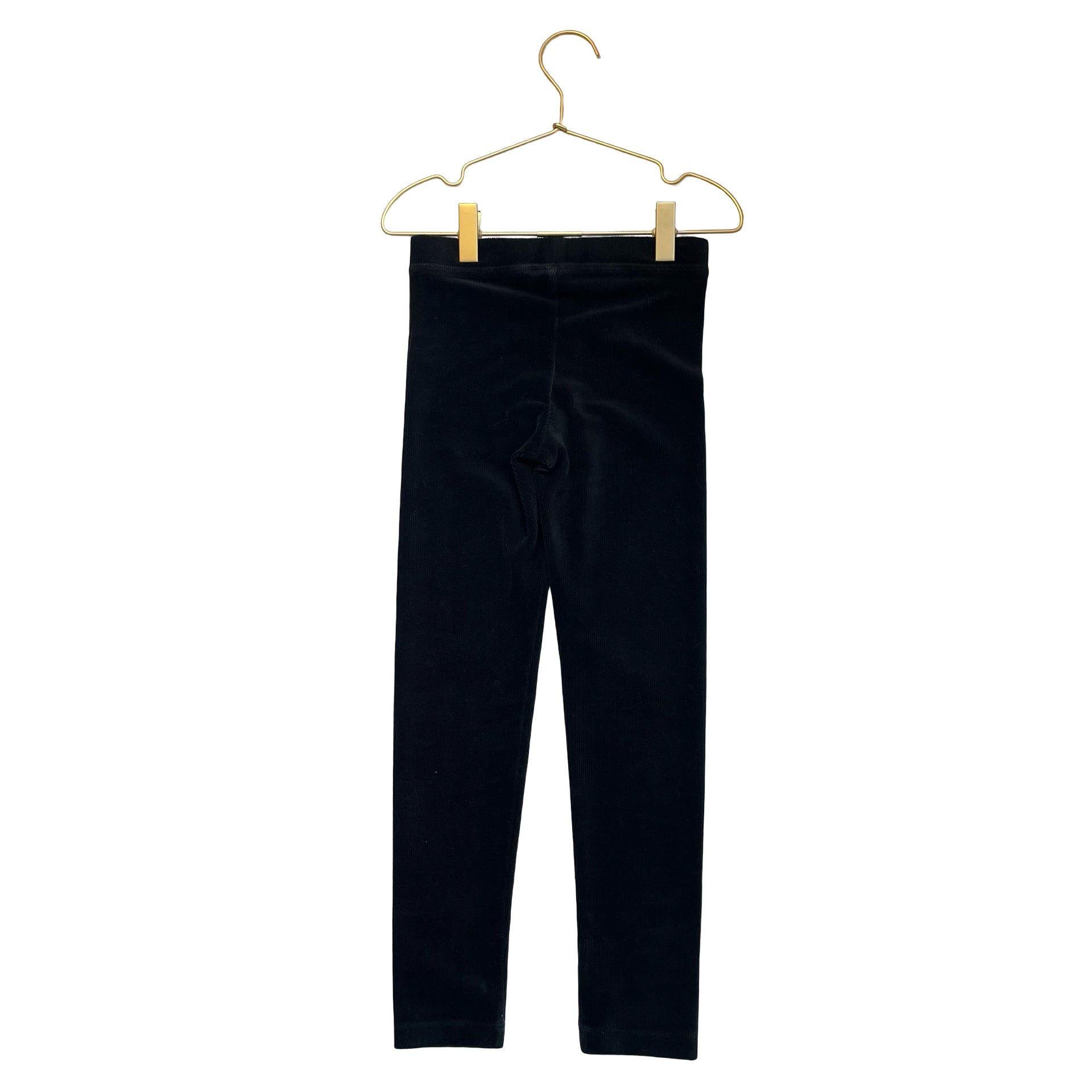 Crewcuts Black Ribbed Velour Leggings - Size 7