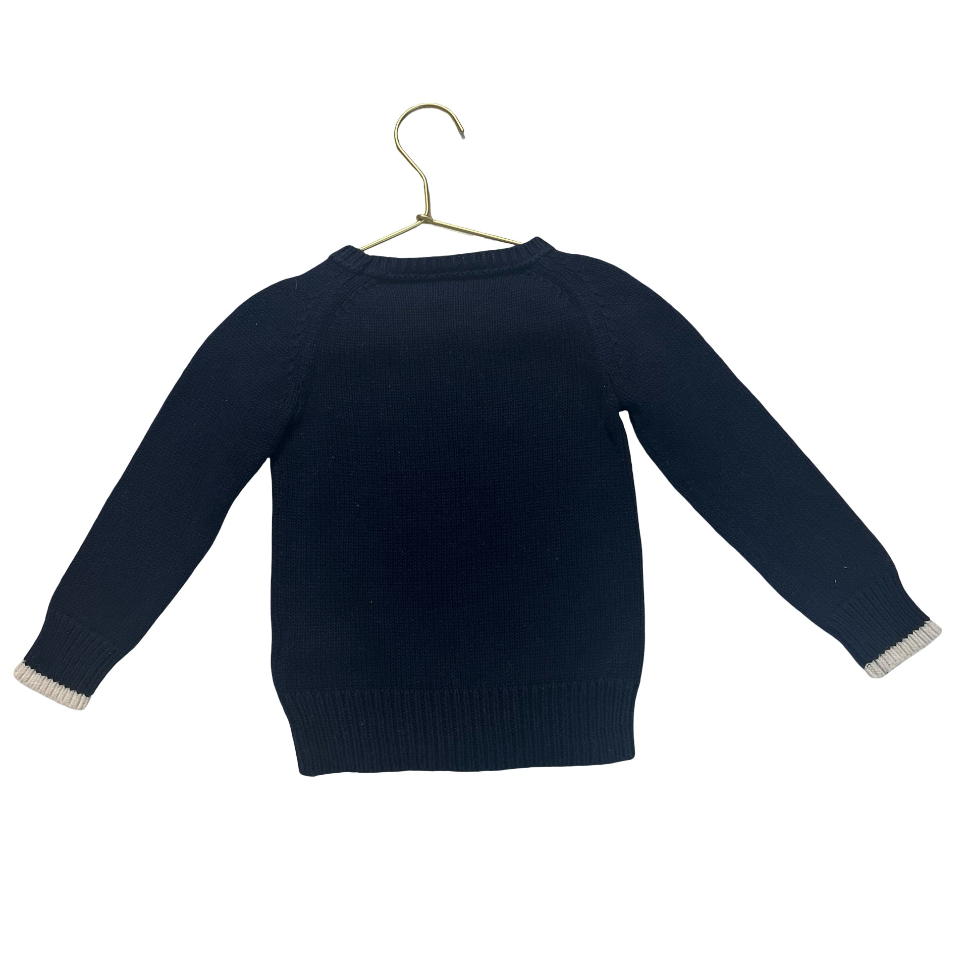 Crewcuts Navy Anchor Cotton Sweater - Size 3