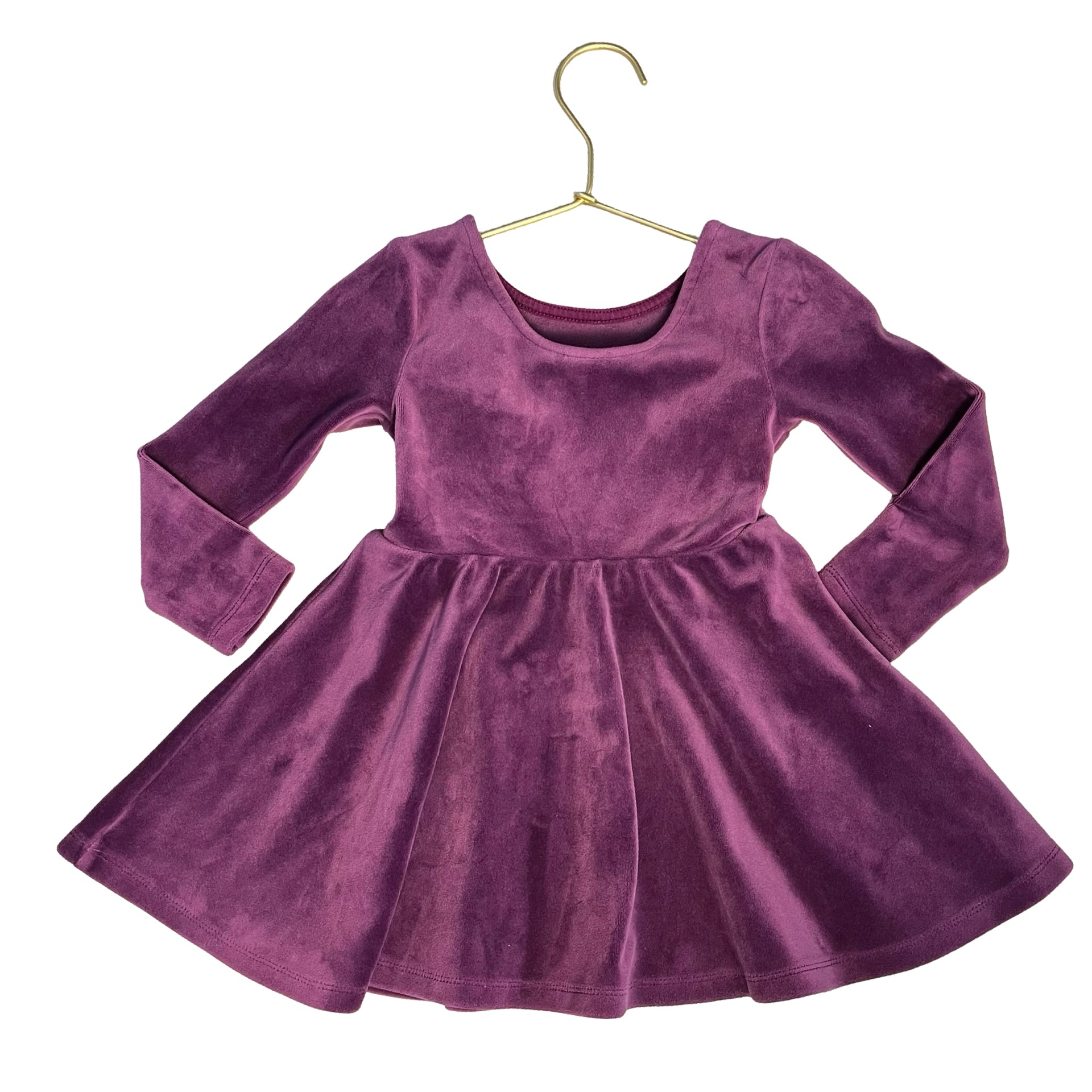 Tea Collection Purple Velour Dress - Size 3