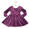 Tea Collection Purple Velour Dress - Size 3